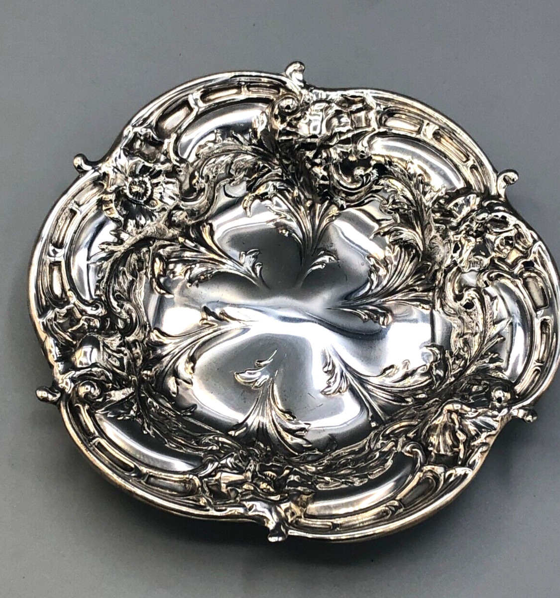 Reed & Barton Antique US Sterling Silver Bowls Les Six Fleur
