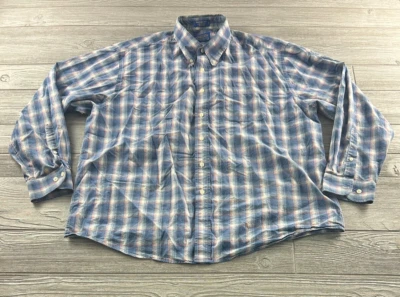 Pendleton Boulevard Shirt Men's Size XXL Blue Plaid Button Up Long Sleeve - Image 1 of 4