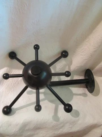 Vtg Ikea Mina Sputnik MCM Atomic Revolving Coat/Hat Rack by Borsani Wall Mounted Cover