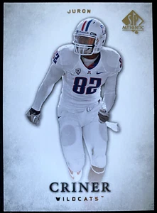 Juron CRINER 2012 SPA Football Upper Deck  #54 Arizona Wildcats - Picture 1 of 2