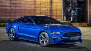 Póster fotográfico impreso decoración de pared Ford Mustang California Special 2022 azul alta resolución - Imagen 1 de 1