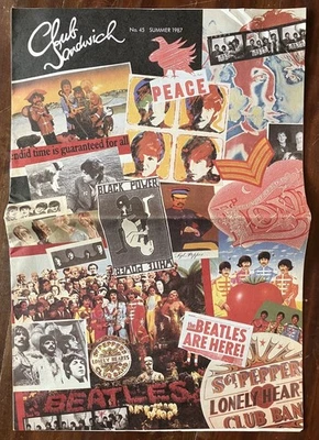 1987 CLUB SANDWICH Fanzine Paul McCartney Sgt. Peppers & 1978 Christmas Poster Foto 1 de 4