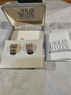 Nolan Miller Glamour Collection GoldTone Delightful Crystal Rhinestones Earrings - Image 1 of 4