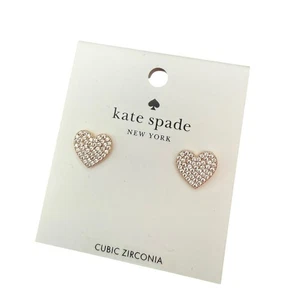 Neu Kate Spade Yours Truly Pave Herz Ohrstecker - Bild 1 von 1