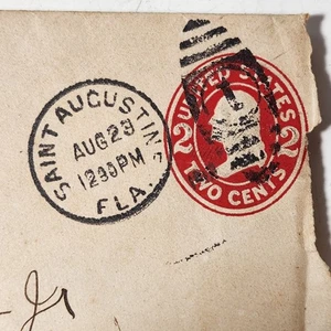 1912 Cover Fl to TX Cancel 2 Cent 2 Page Letter From Grandmother - Picture 1 of 8