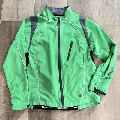 SUGOI Ciclismo Softshell Cremallera Completa Chaqueta Cortavientos Reflectante Hombres Medio Verde Foto 1 de 4
