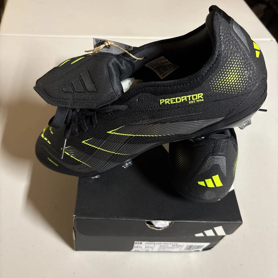 Adidas Predator Pro Tongue FG “Electric Stealth Pack” Colorway Size 9 JS4072