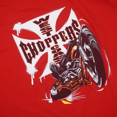 Camiseta De Colección West Coast Choppers Graffiti Art Jesse Who Para Hombres 2XL Roja Foto 1 de 4