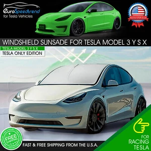 Sunshade for Tesla Model 3 Y S X Front Windshield Cover UV Visor Foldable Cool - Picture 1 of 5
