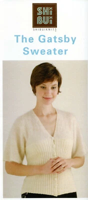 Shibui Knitting Pattern The Gatsby Sweater Shown in Shibui Sock Women 34-45.5" - Image 1 of 3