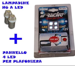 Coppia lampade H6 ad 1 led con pannello 4 LED luce auto per interni - Picture 1 of 1