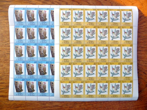 ANTIGUA & BARBUDA Wholesale 1984 Songbirds $2/$3 in Sheets of 30 Cat £142 FP2448 Cover