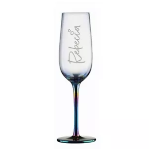 Personalised Heart Metallic Champagne Flute - Picture 1 of 3