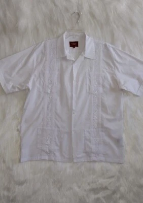 Maximos USA Yucatan Mens Short Sleeve Button Up Shirt XLarge White - Image 1 of 4