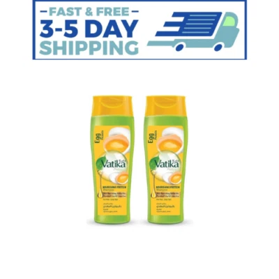 2x Champú Vatika Egg Protein Nutritivo Cabello Grueso para Cabello Fino y Limpio 400 ml Foto 1 de 3