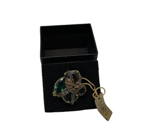 Piedras multicolores de bronce Iman CH HSN con anillo mariposa 6 1/2 multicolor - Imagen 1 de 8