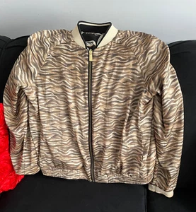 Scotch & Soda Bomber Jacket REVERSIBLE Women Medium/Large Printed EXCELLENT - Picture 1 of 14