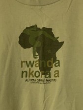 RARE Vintage Alterra Coffee Shirt Womens Short Sleeve Rwanda Nkora A
