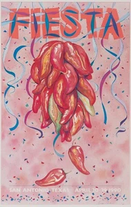 SAN ANTONIO FIESTA 1990 POSTER 24 X 36 Inches Looks beautiful - Picture 1 of 2