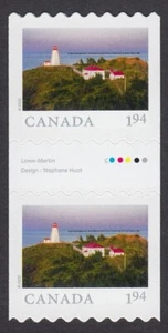 2020 = FROM FAR AND WIDE = GUTTER PAIR with # = LIGHTHOUSE = 1.94 MNH Canada - Bild 1 von 1