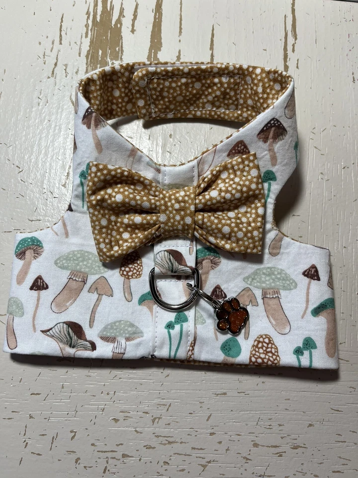 Handmade Dog Harness vest Mushrooms Charm XS - 3100 - Image 1 of 1