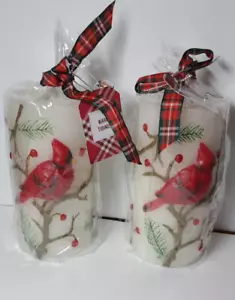 KARDINAL WACHSKERZEN 6" WINTERTHEMA 2er SET - Bild 1 von 7