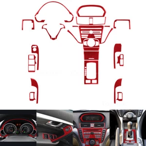 27PCS For Acura TL 2009-14 Red Carbon Fiber Full Kits Interior Trim Set - Foto 1 di 13
