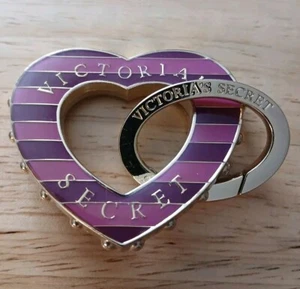Victoria’s Secret Keychain Charm Heart Pink & Gold Valentine's - Picture 1 of 5