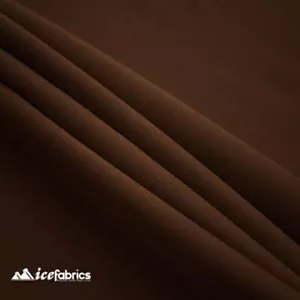 Brown Poplin Fabric By The Yard _High Quality Solid Poly Poplin _ ''60 Width - Picture 1 of 3