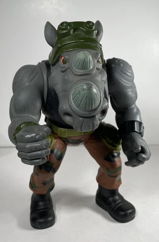Vintage Rocksteady 1990 TMNT Giant 13" Action Figure Mirage Studios Playmates Cover
