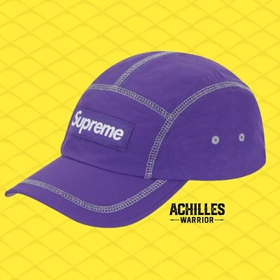 SUPREME REFLECTIVE STITCH CAMP CAP| PURPLE SS23 WATERPROOF COMPASS NEW SOLD OUT - Image 1 of 4