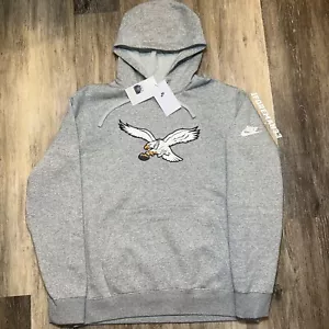 Nike Philadelphia Eagles Rewind Club Retro Logo Pullover Hoodie Heather Gray - Bild 1 von 8