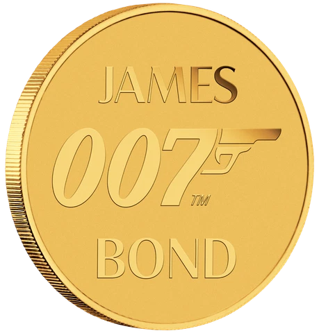 2020 007 JAMES BOND $2 0.5 Gram .9999 Pure Gold coin in card Cover