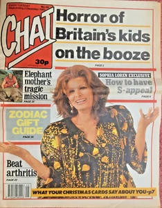 Vintage CHAT Newspaper 2 December 1989 - issue 49 - Sophia Loren - Picture 1 of 1