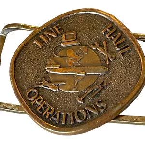 Vintage Line Haul Operations Belt Buckle Cargo Transportation Freight Bronze - Picture 1 of 11