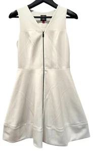 Vince Camuto Sleeveless Ivory Zip Dress Stretchable Fabric Full Liner Women's 8 - Picture 1 of 3
