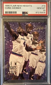 1995 Flair New Heights #10 Chris Webber PSA 10 GEM MINT Pop 6! - Picture 1 of 2