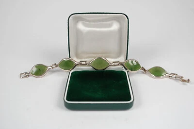 Set Gioielli Con Giada 800, 835 & 925 Argento, 38,2g L2-100260 - Immagine 1 di 4