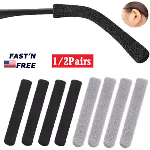 4× Anti-Slip Eye Glasses Ear Grip Sport Reduce Pressure Elastic Comfort Eyeglass - Picture 1 of 19