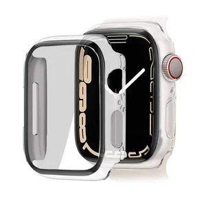 Odporne na wstrząsy etui ochronne w kolorze przezroczystym, kompatybilne z Apple Watch 8/7 - Zdjęcie 1 z 7