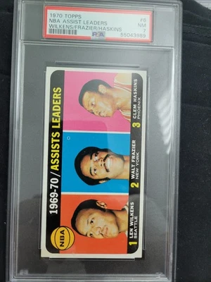 1970 Topps #6 NBA Assists Leaders: Wilkens/Frazier/Haskins, PSA 7 (SP) Foto 1 de 2