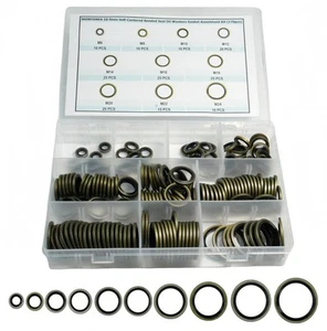 170 Pieces Bonded Seal Dowty Washer,Automotive Self-Centred Dowty Seal Gasket... - Picture 1 of 4