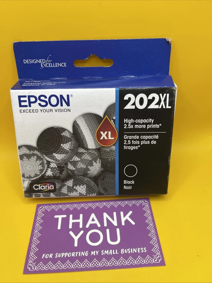 Epson 202XL (T202XL120-S) Black Ink Cartridge EXP: 1/2027 - Image 1 of 1