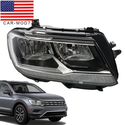 Headlight Passenger Side For 2018-2021 Volkswagen Tiguan Halogen w/LED DRL - Image 1 of 4