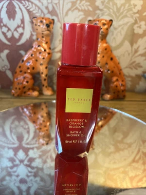 Ted Baker Raspberry And Orange Blossom Bath & Shower Oil 150ml Discontinued  D36 - Image 1 of 4