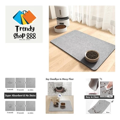Absorbent Pet Feeding Mat-No Stains Pet Mat for Food and Water Bowl-Quick Dry... - Image 1 of 4