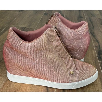 Juicy Couture JC-JOANZ Wedge Sneakers Rose Gold Women's Size 11 - Image 1 of 4