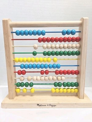 Melissa & Doug Abacus - Juguete de conteo educativo clásico de madera con 100 cuentas Foto 1 de 4