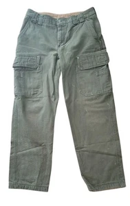Duluth Trading Co. Olive Green Work Utility Cargo Pants 33x32 Fire Hose Canvas - Picture 1 of 9