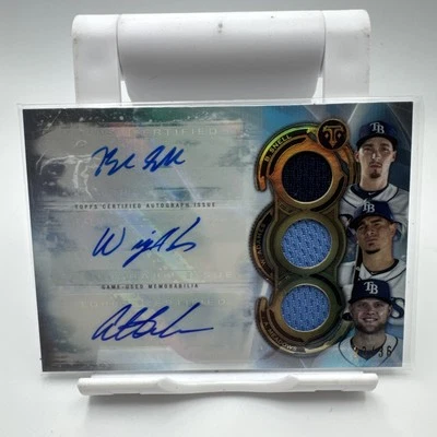 2019 Topps Triple Threads Emerald Patch Snell/ Adames/Meadows ARC-SAP /36 - Image 1 of 4